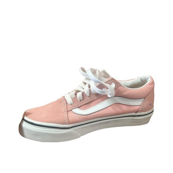Vans Kids Old Skool Powder Pink White sneakers size 1.5 - Picture 3 of 12